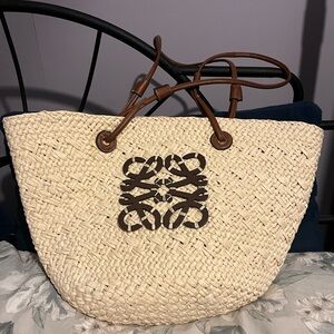Loewe Woven Raffia Tote